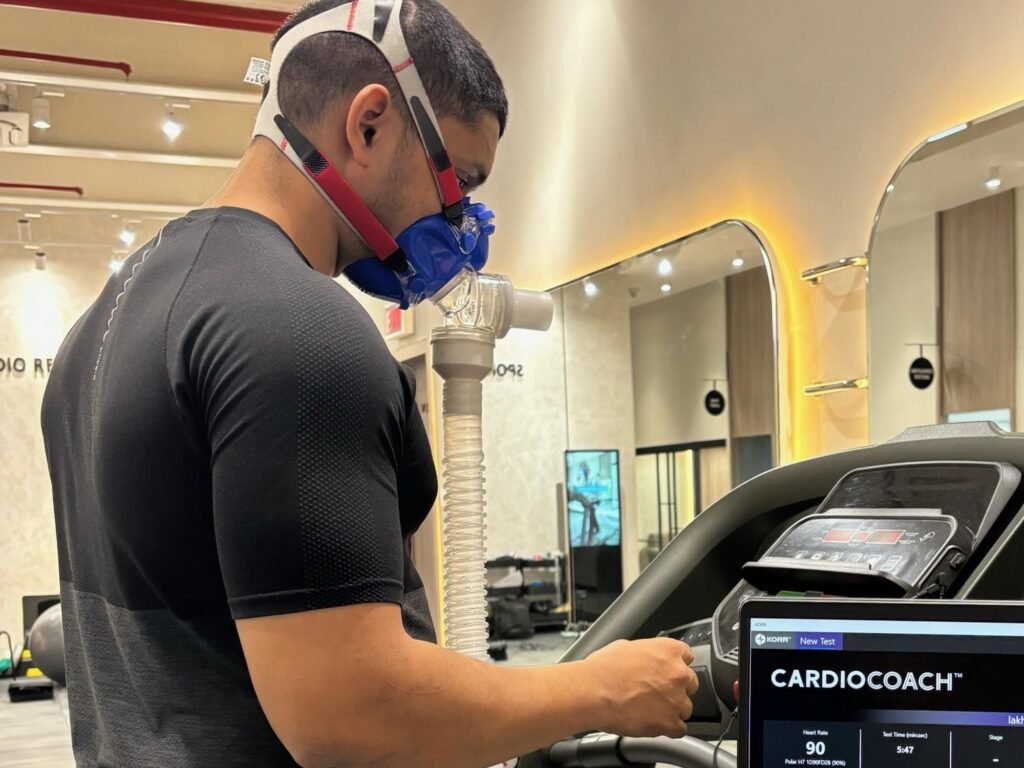 Cardio Coach in Bandra, Mumbai assessment for fitness evaluation, oxygen efficiency, and heart performance monitoring.