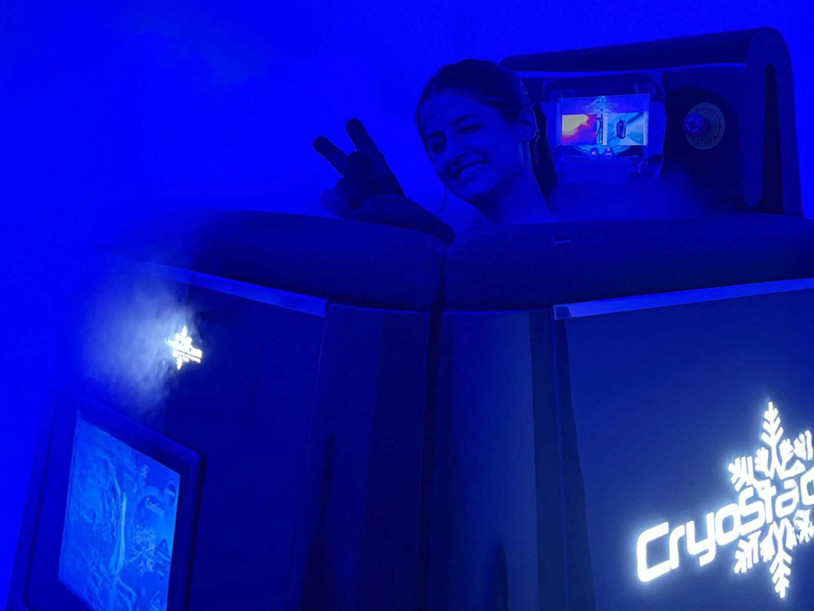 Cryotherapy Treatment for pain relief and muscle recovery using controlled cold therapy to reduce inflammation and swelling.