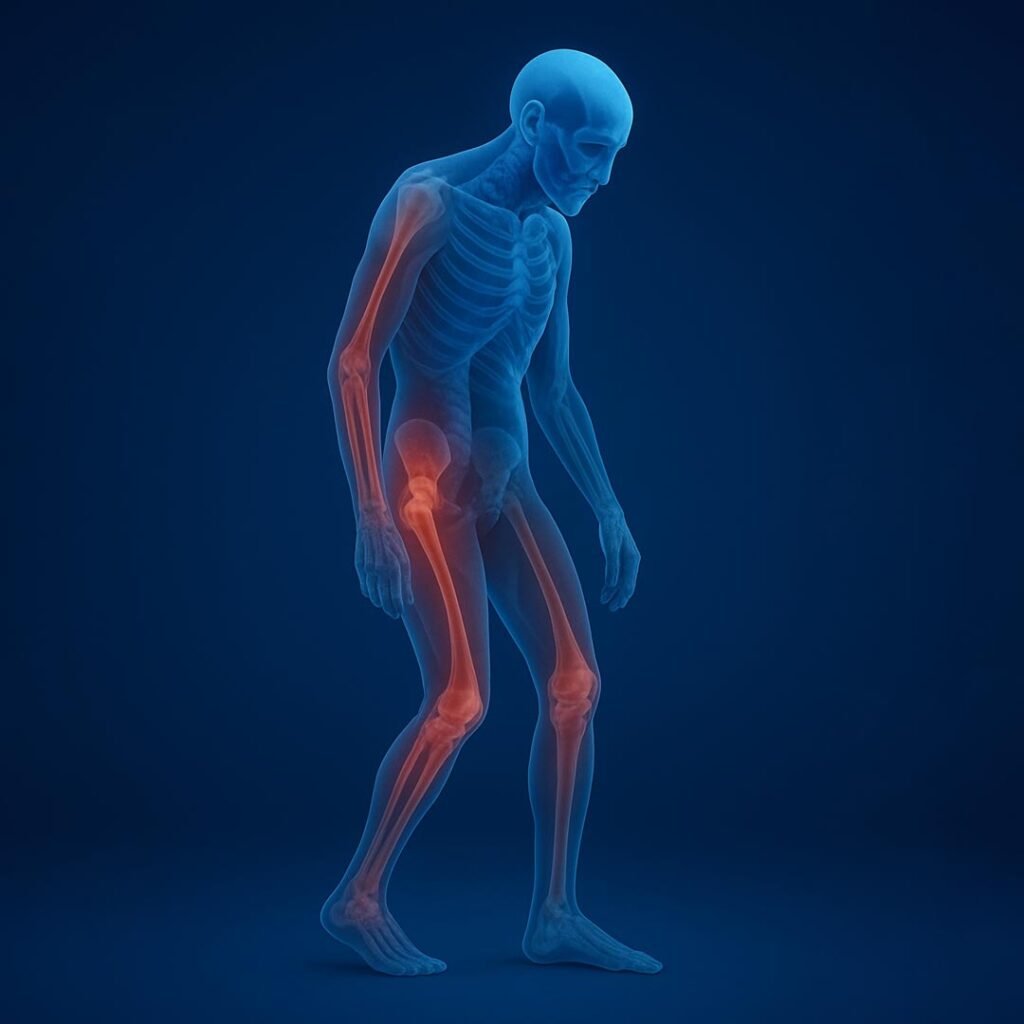 Physiotherapy and strength training for Sarcopenia focusing on muscle mass improvement, balance, and mobility.