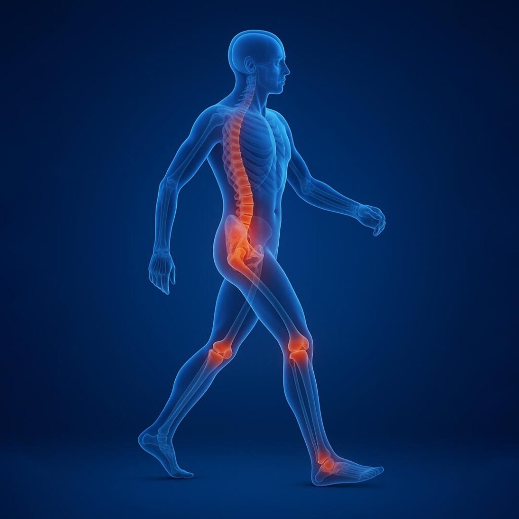 Physiotherapy exercises to enhance body mobility, balance, and joint flexibility for improved movement.