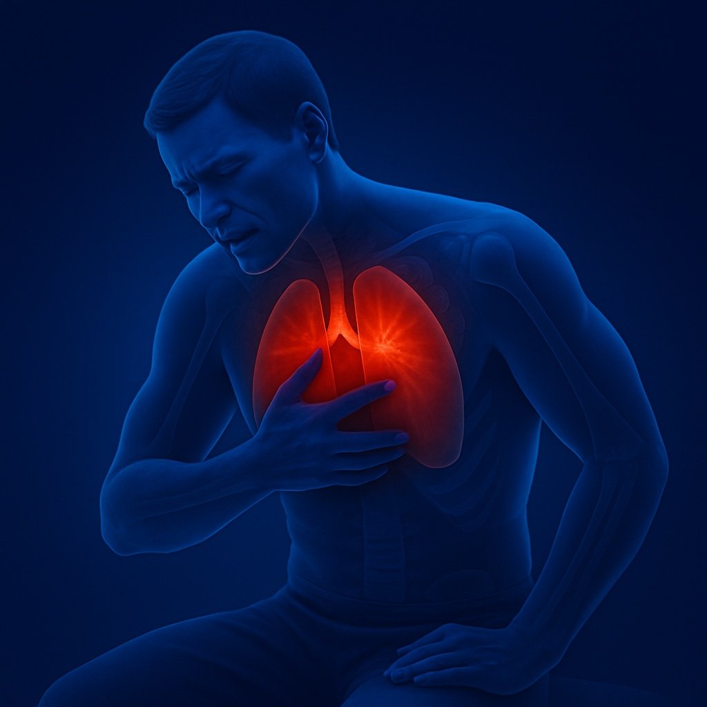 Physiotherapy treatment for dyspnea with breathing exercises and pulmonary rehabilitation support.