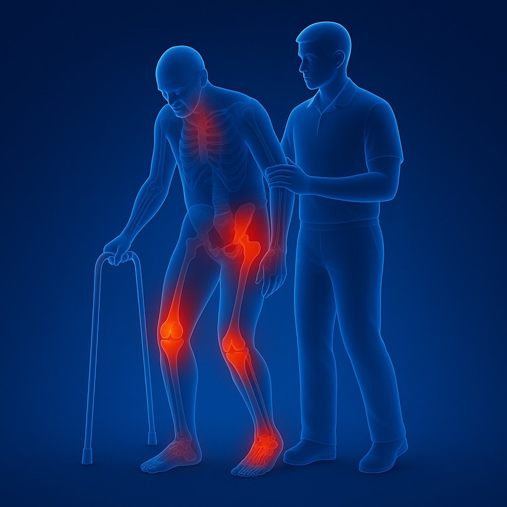 Physiotherapy-based fall prevention strategies focusing on balance training, strength improvement, and mobility enhancement.