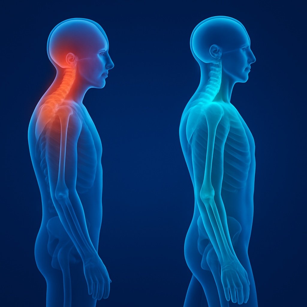 Physiotherapy for posture correction focusing on spinal alignment, muscle balance, and ergonomic body positioning.
