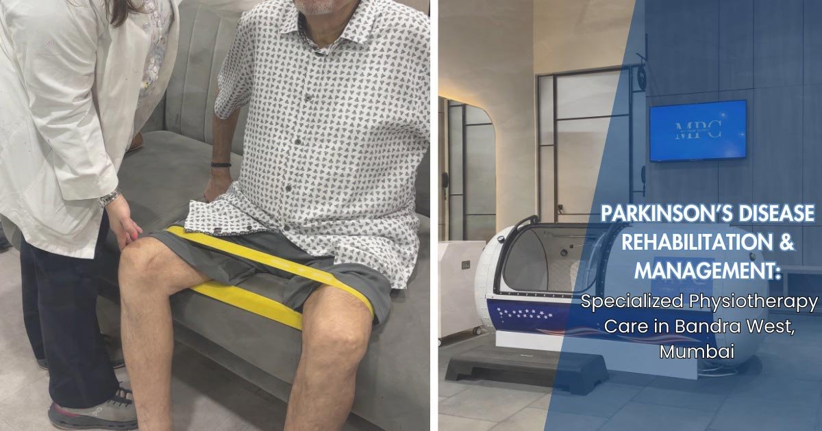 Parkinson’s disease physiotherapy session with balance and mobility training at a rehabilitation clinic in Bandra West, Mumbai